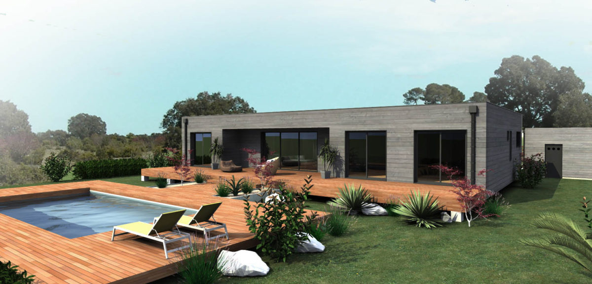 Maison contemporaine à ossature bois